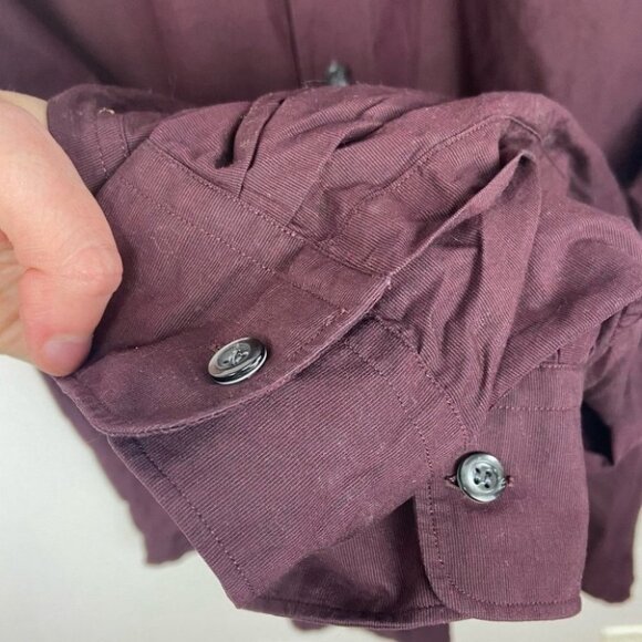 Hugo Boss Burgundy Wine Dress Shirt Purple‎ Size 41 or 16 Mens Button Up Maroon - Picture 7 of 10